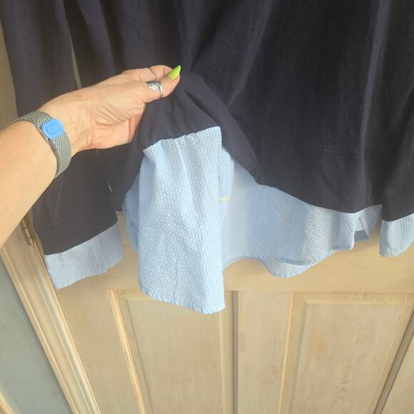 🎄 Tommy Hilfiger EUC sweater collared shirt combo long sleeve XL light blue - Picture 10 of 17